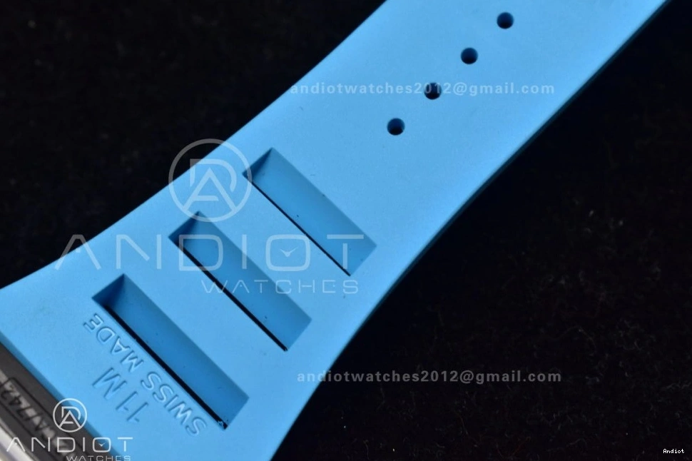 Best Red Dial Rubber Edition KUF Blue on Skeleton MIYOTA8215 RM035-02 Strap 0308